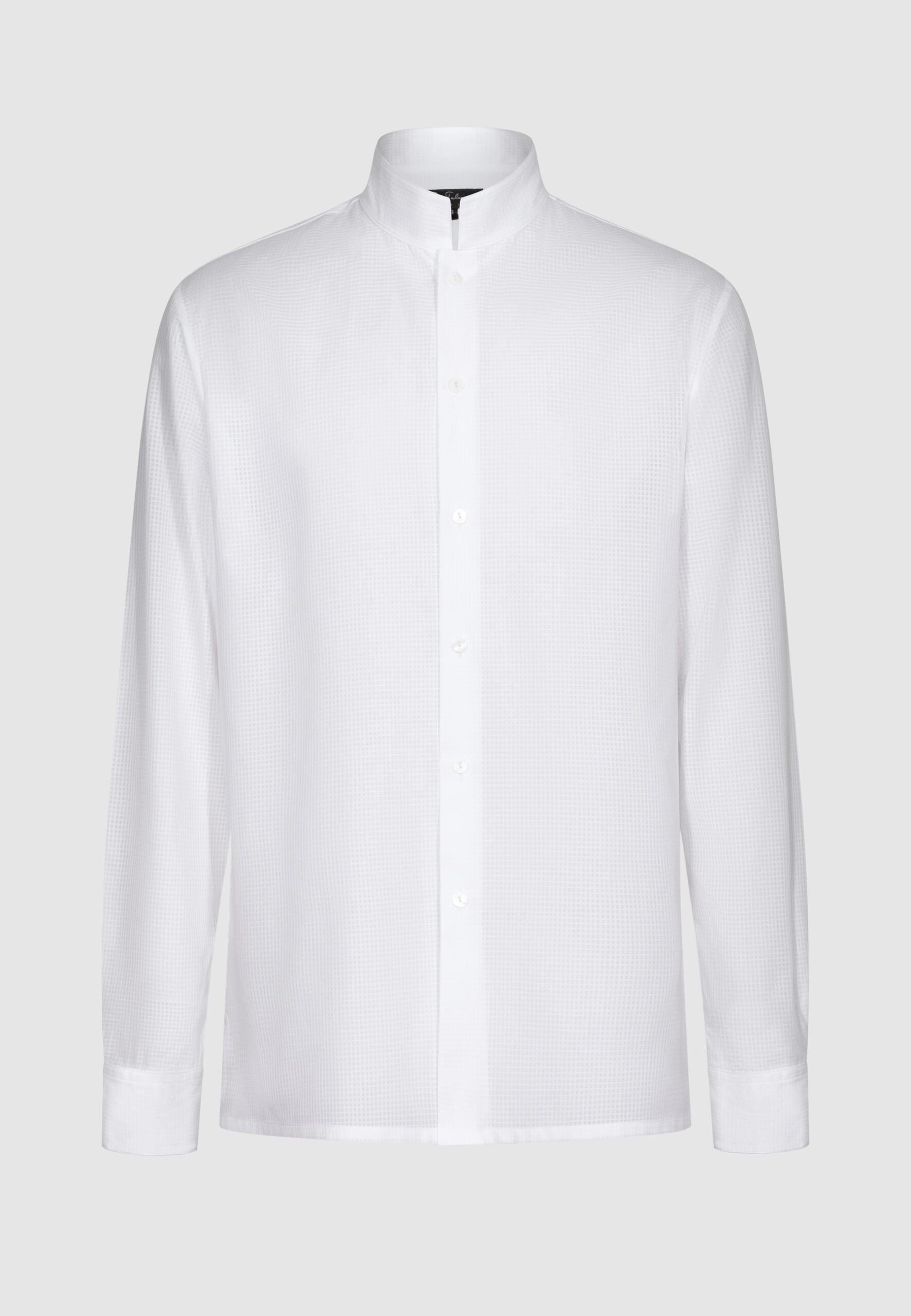 chemise homme coton blanc col mao