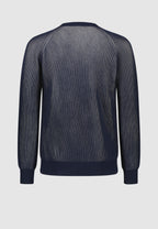 pull homme coton vanisé bleu et blanc