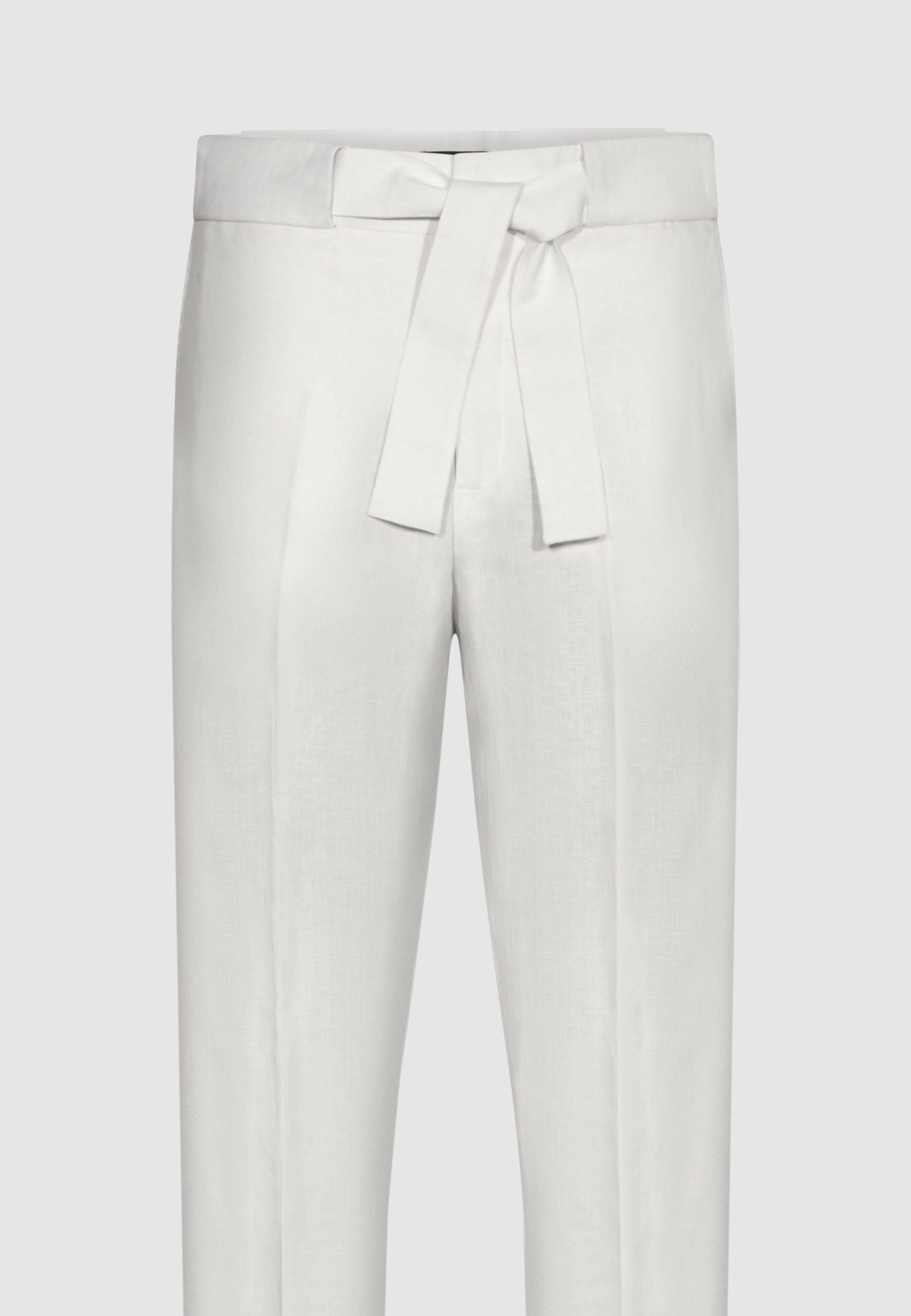 pantalon homme lin blanc ceinture