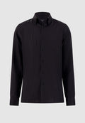 Chemise black shiny stripes