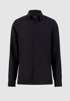 Chemise black shiny stripes