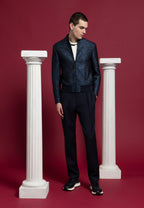 blouson homme impression serpent beu et pantalon marine