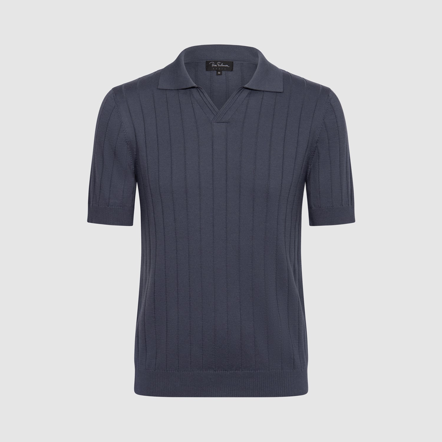 Polo homme coton c&ocirc;tel&eacute; gris manches courtes